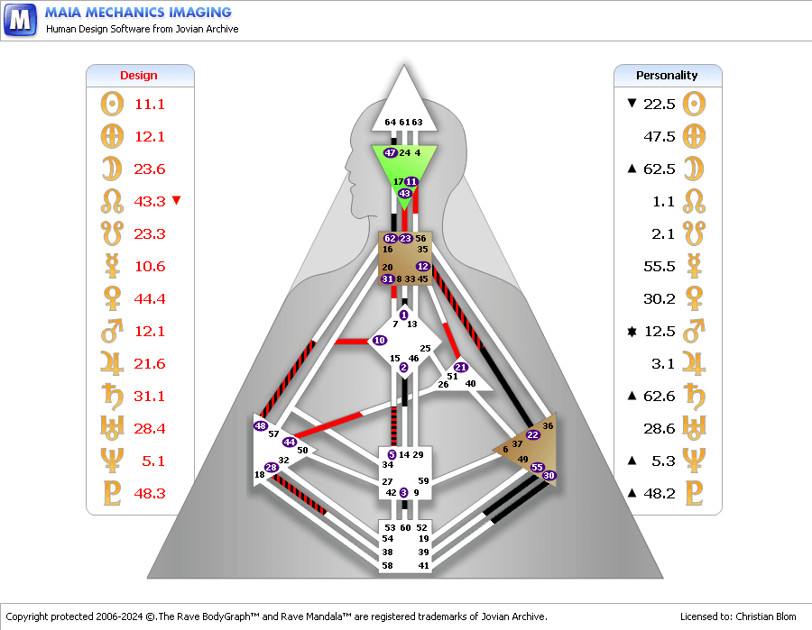 Pavakas Bodygraph